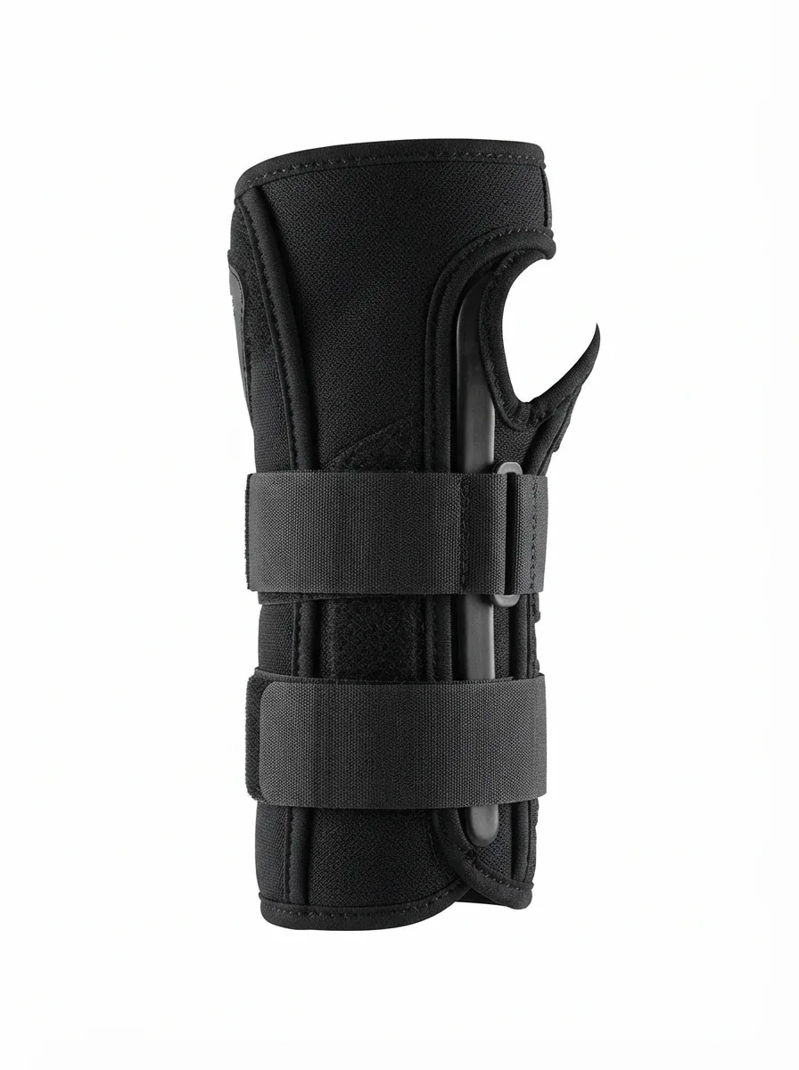 A front-facing product shot of the Aircast A2 wrist brace against a plain white background.