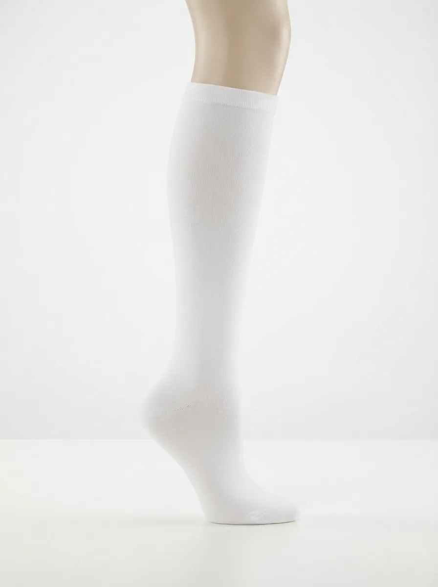 A clean, professional shot of the Aircast Sock Liner presented on a mannequin foot and lower leg.