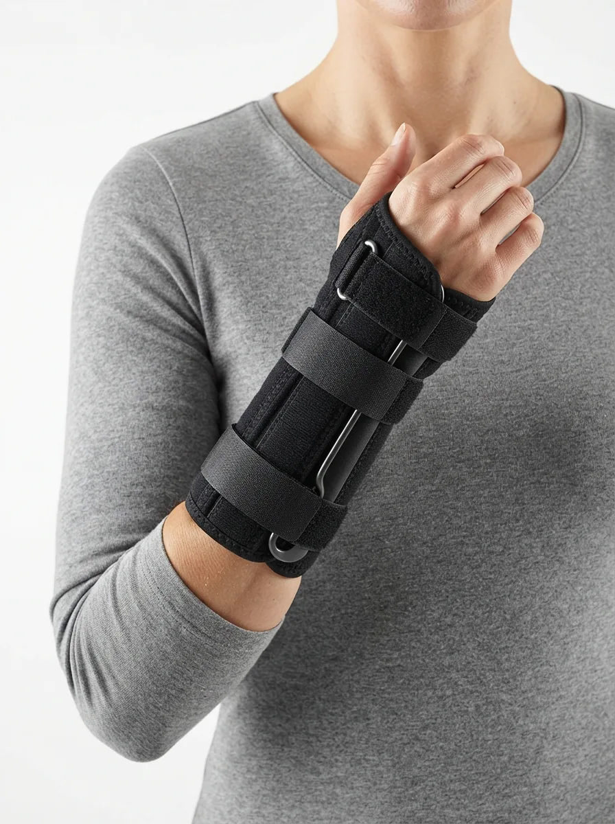 The Aircast Wrist Splint shown on a model's arm against a clean background.