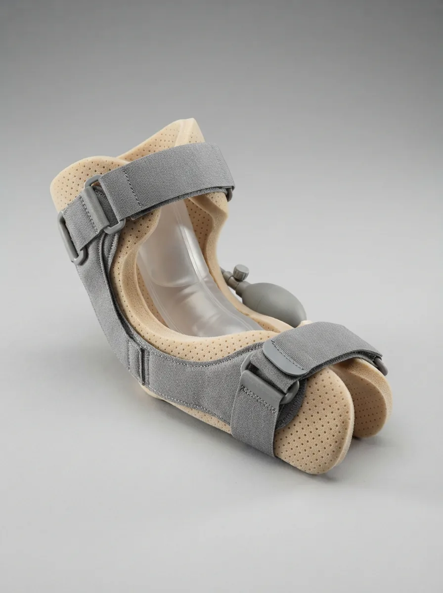 The Aircast Pneumatic Armband Elbow Support in beige, displayed prominently as a standalone product.