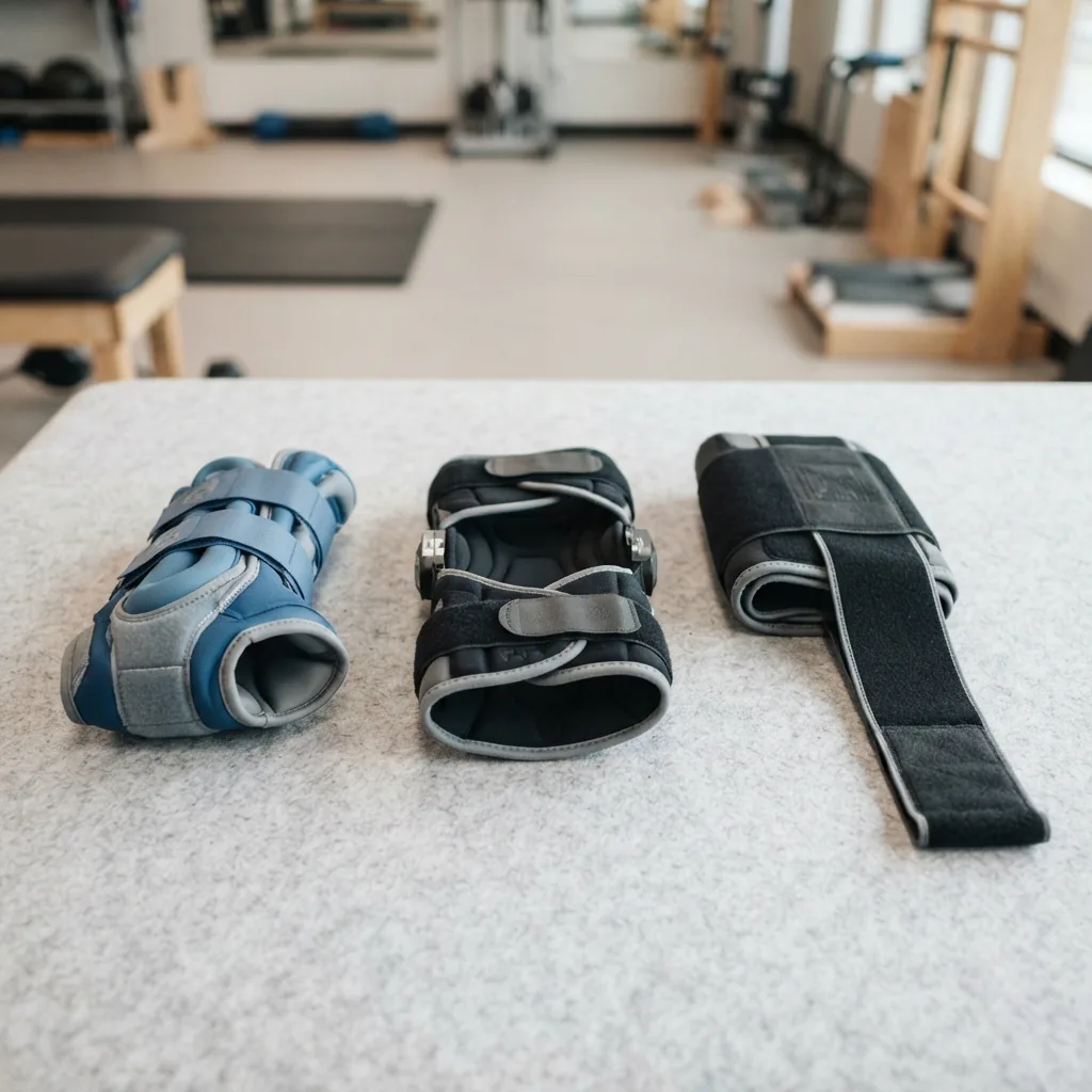 Multiple Aircast cryo cuff wraps for different body parts arranged to show variety.