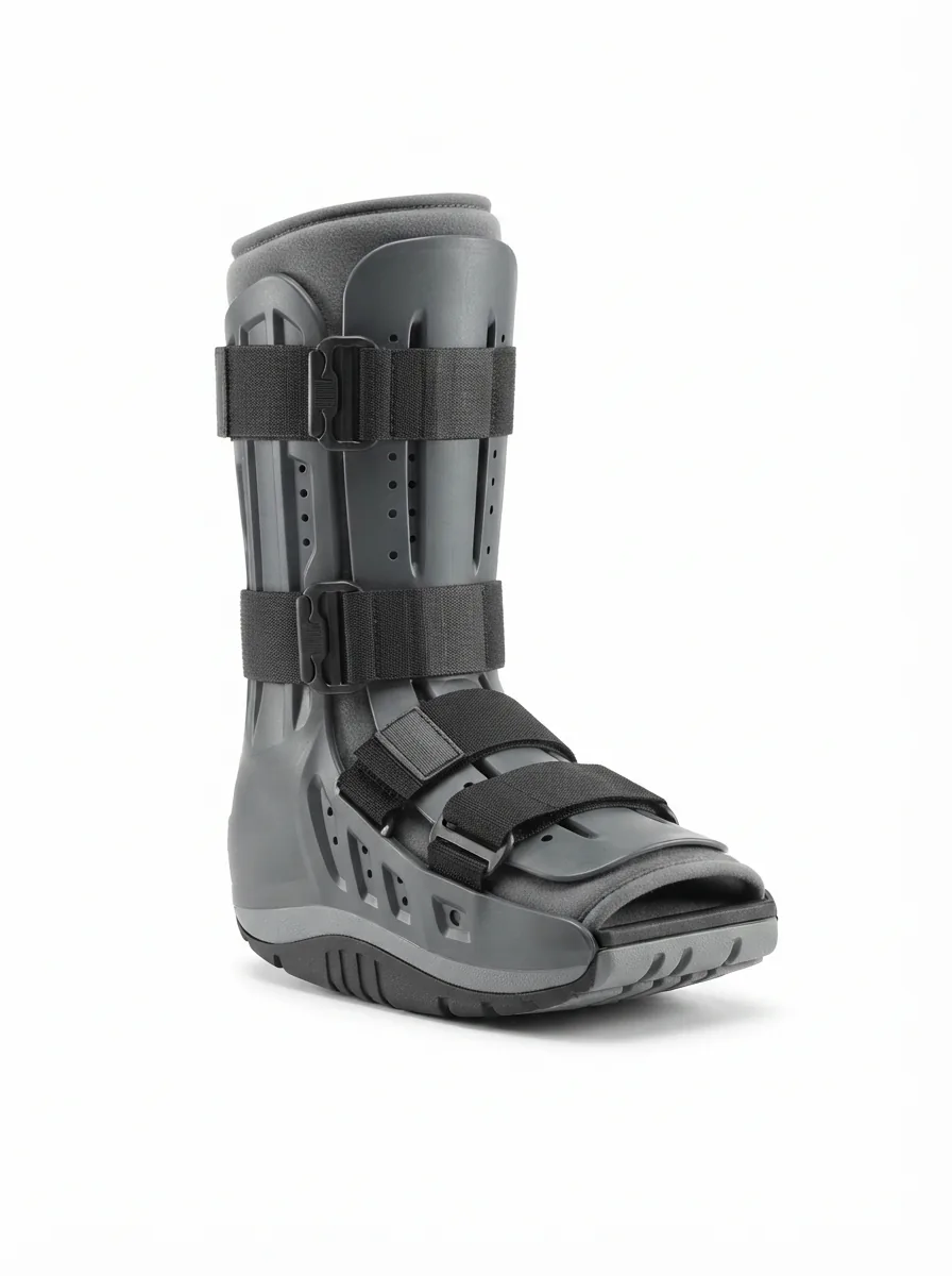 Full product view of the Aircast AirSelect standard walking boot against a plain background.